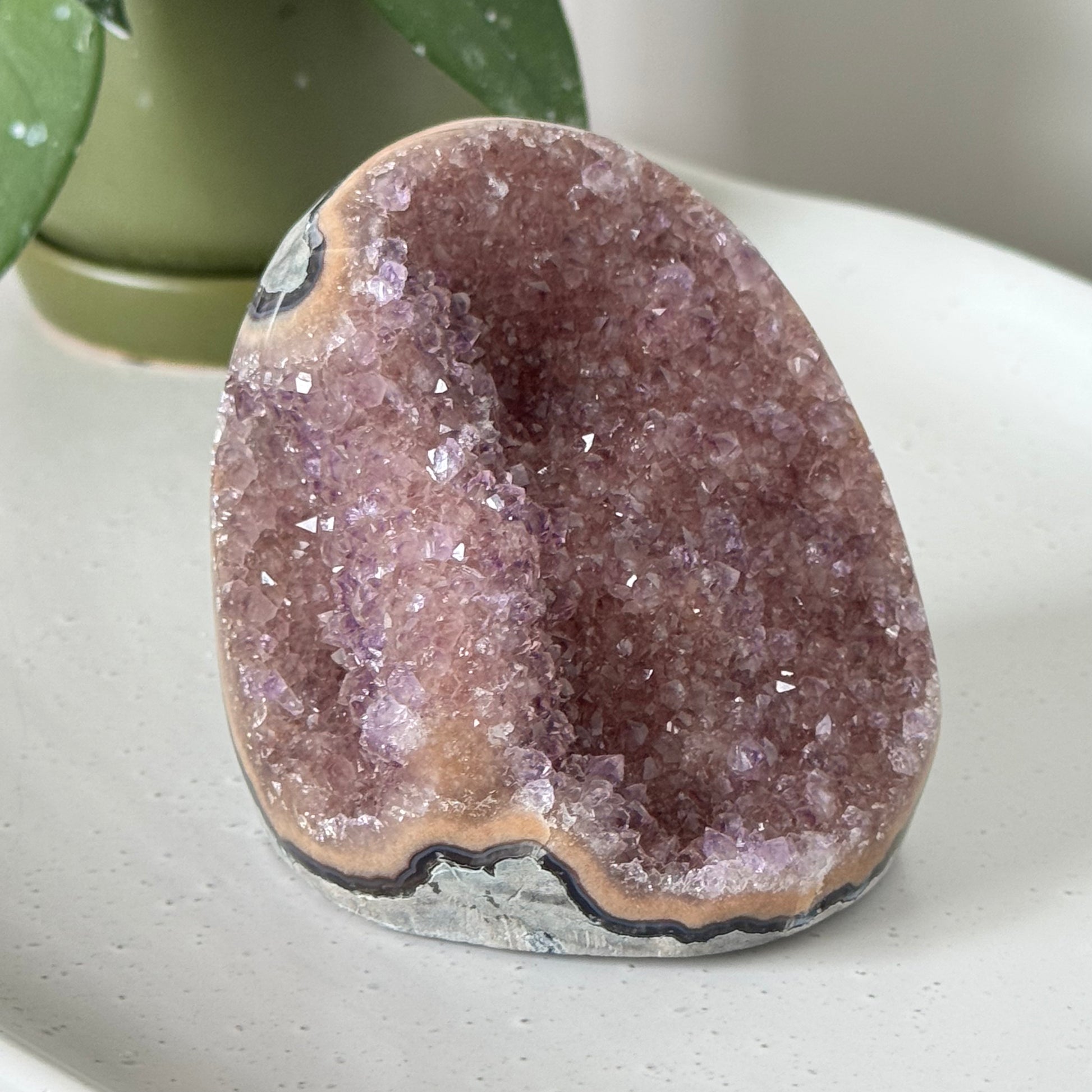 Rainbow Galaxy Amethyst Crystal Cut Base #9