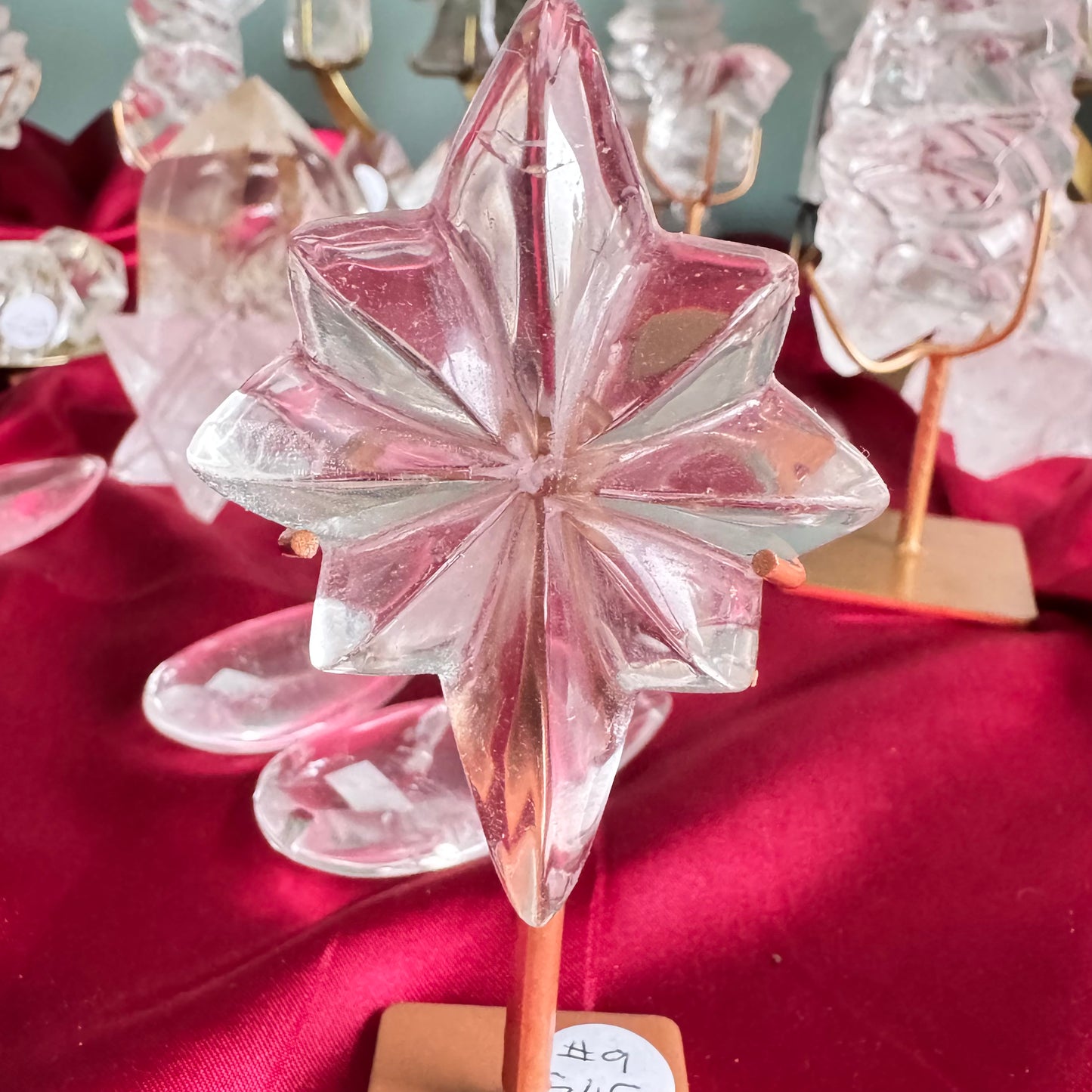 Lemurian Quartz star on stand for spiritual energy | Healing Crystals NZ