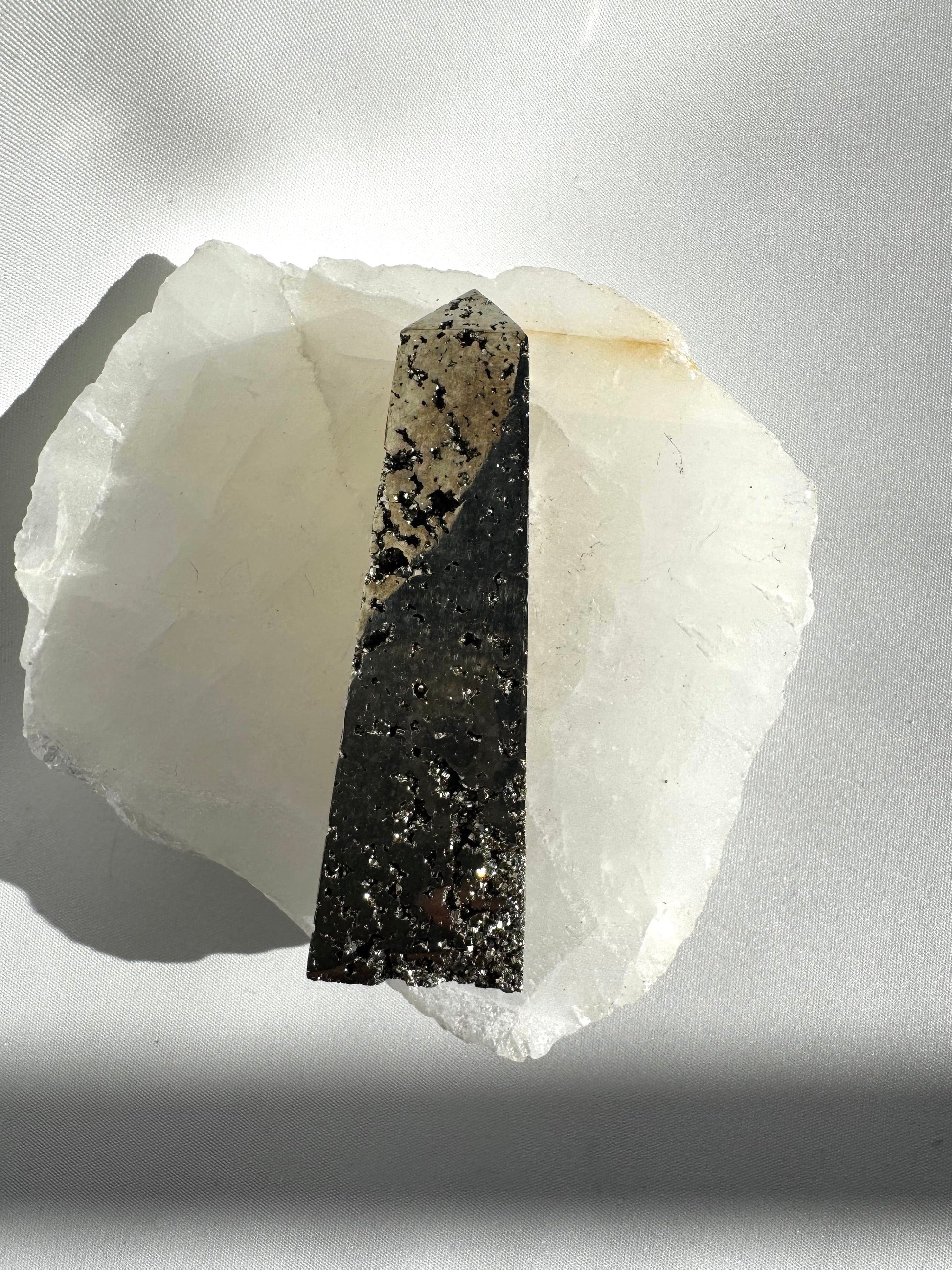 Pyrite Crystal Obelisk #4 | Joy | Bespoke Crystals NZ