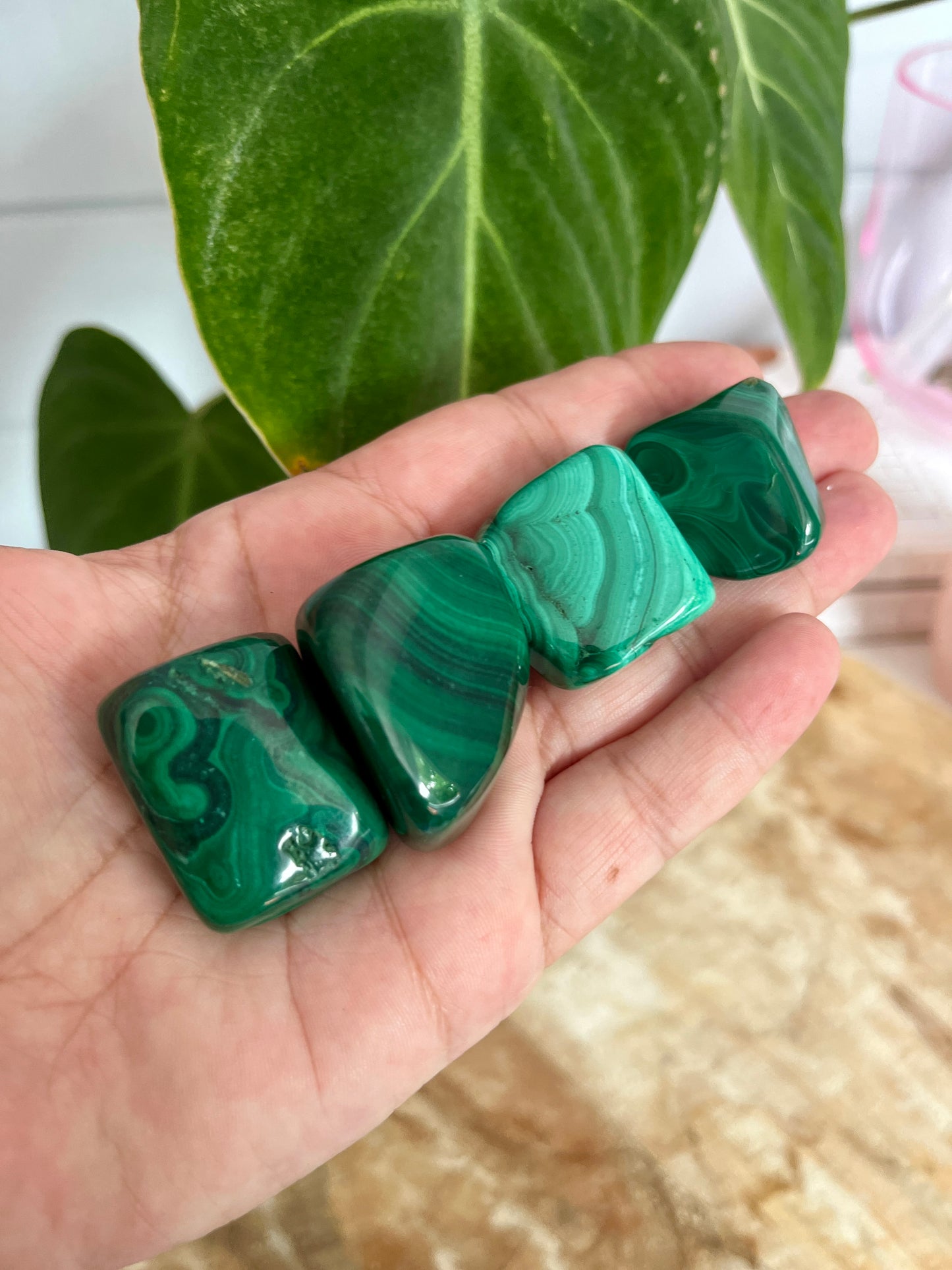 Malachite Tumble Stones