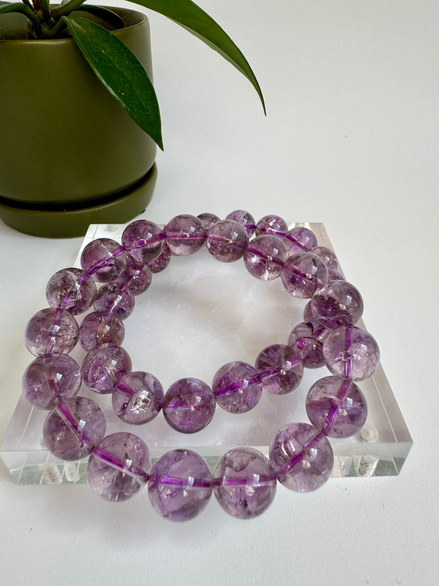 Ice Amethyst Bracelet 12mm