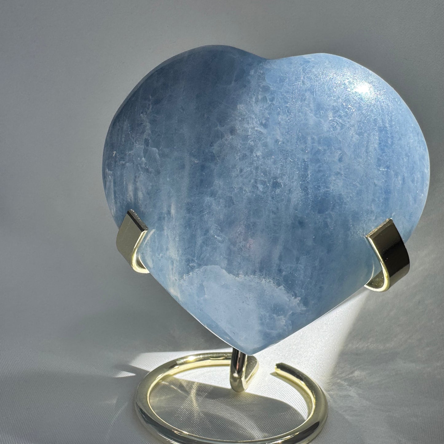 Blue Calcite Heart