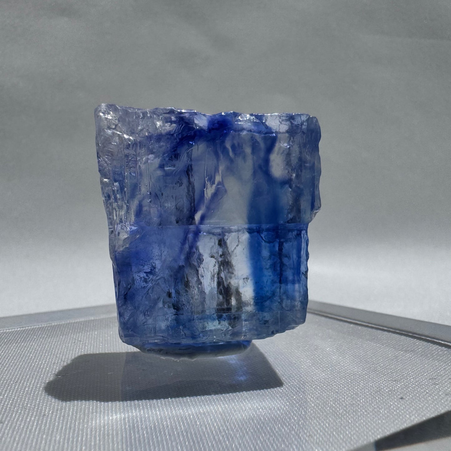 Chunky Blue Halite Specimen showing natural cubic formation and vibrant blue tones, prized in the rocks and fossils category.