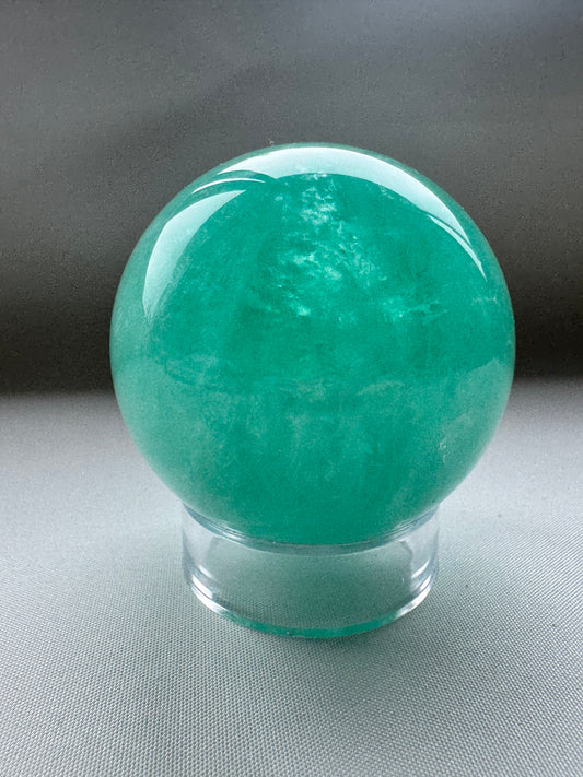 Green Fluorite Sphere on display stand | Bespoke Crystals NZ