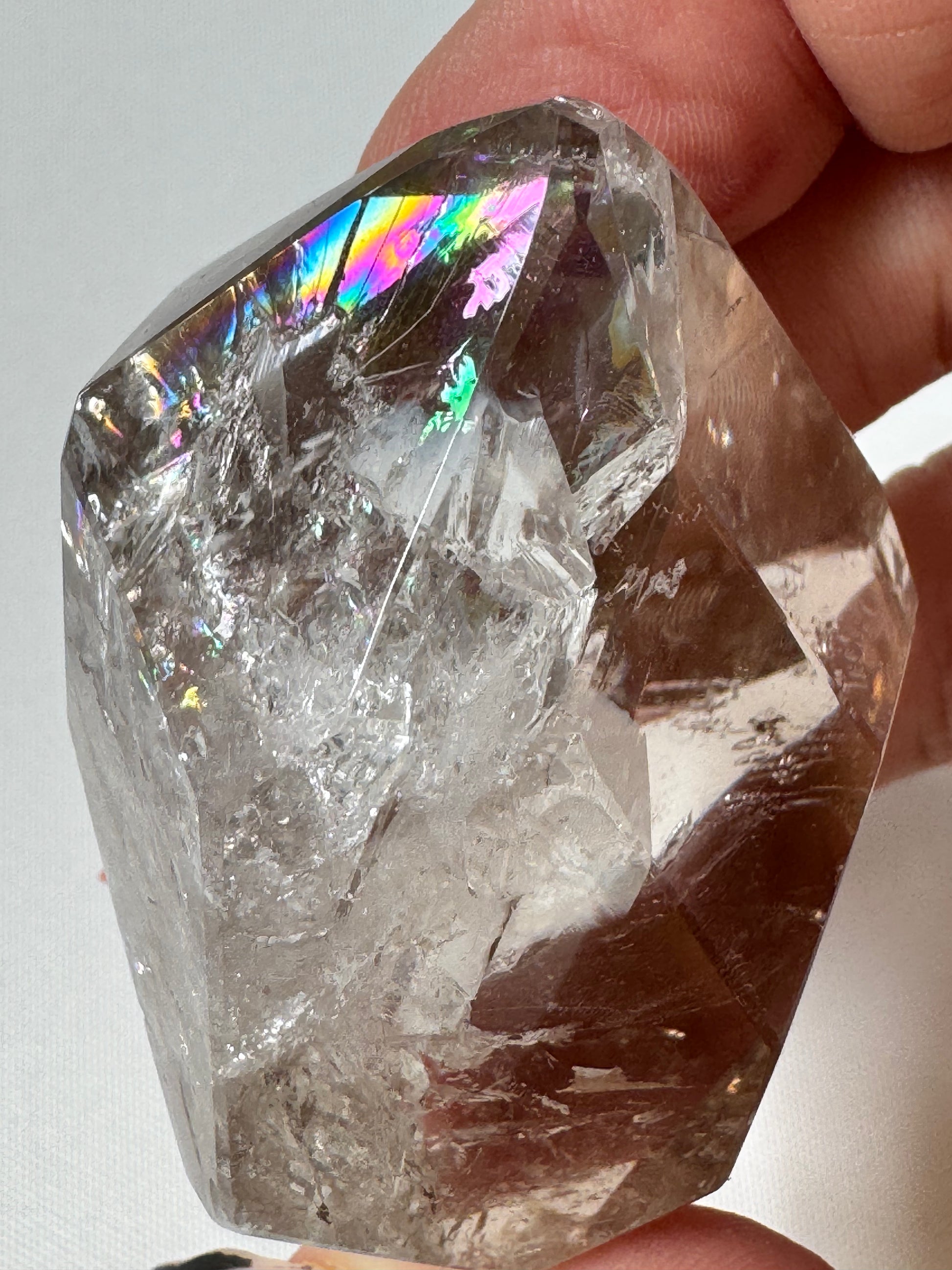 Smoky quartz crystal with internal rainbows | Buy crystals online NZ
