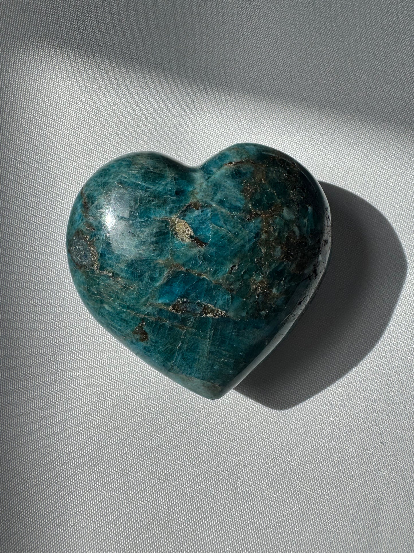 Blue Apatite Heart