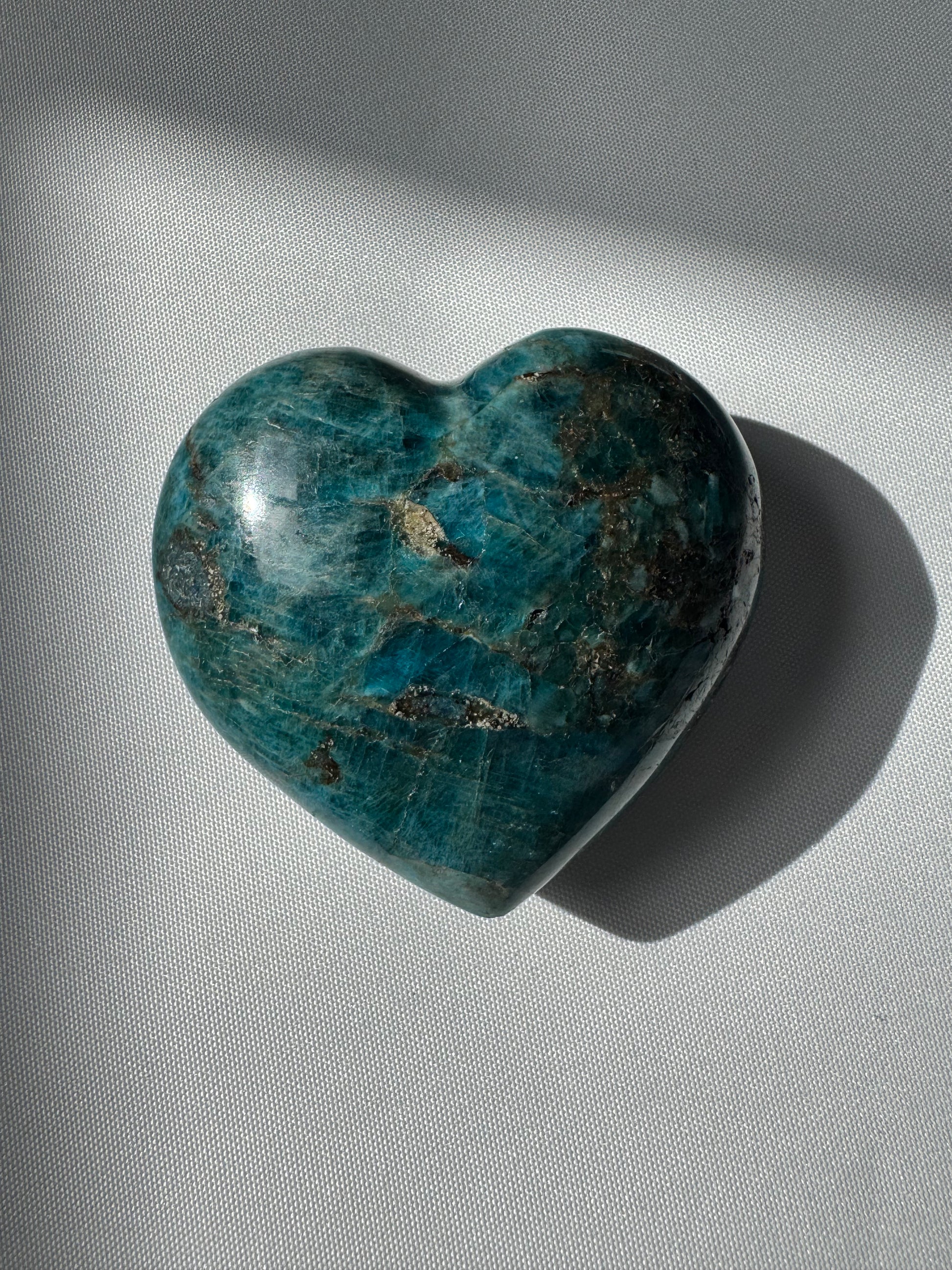 Blue Apatite Heart