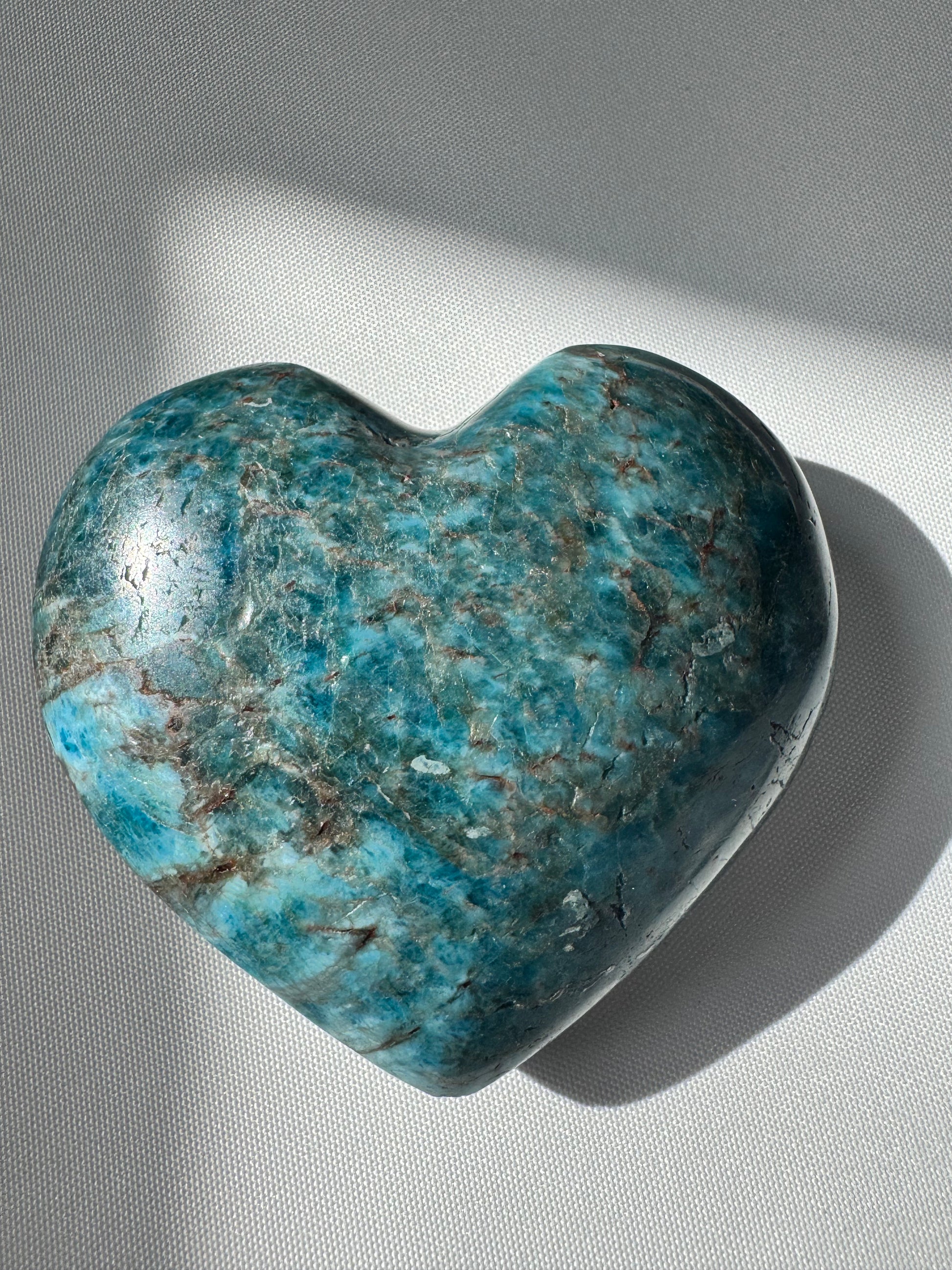 Blue Apatite Heart