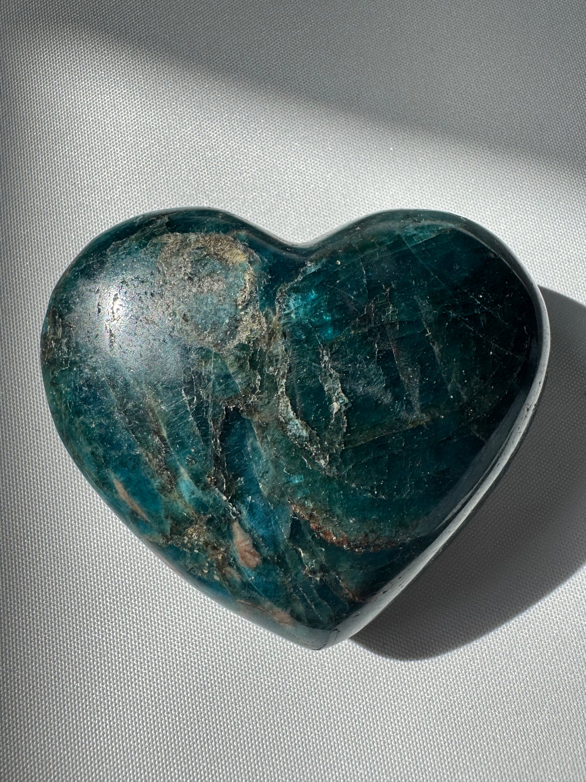 Blue Apatite Heart | Bespoke Crystals
