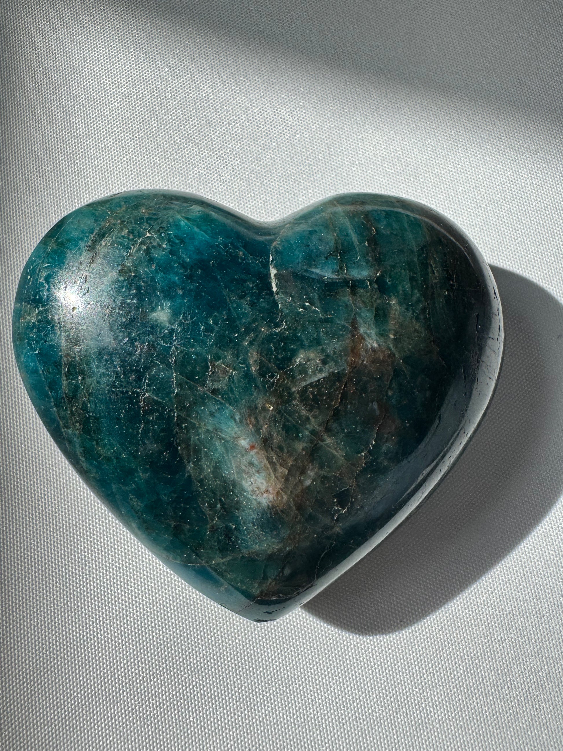 Blue Apatite Heart | Bespoke Crystals