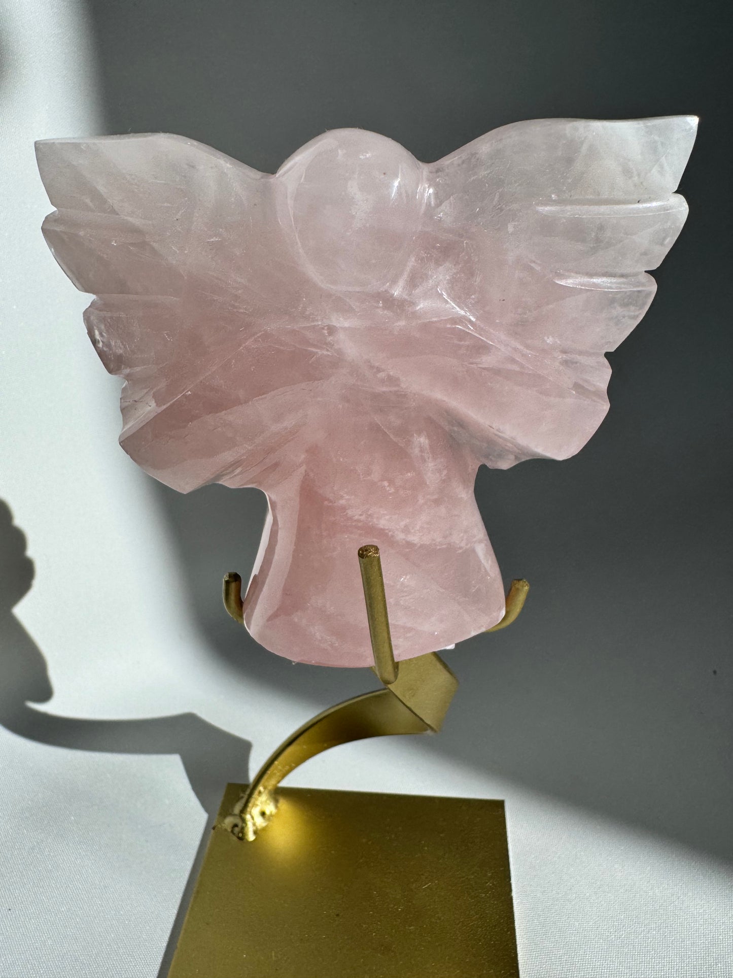 Hand Carved Rose Quartz Angel #14 - Love & Healing Stones |Crystals NZ