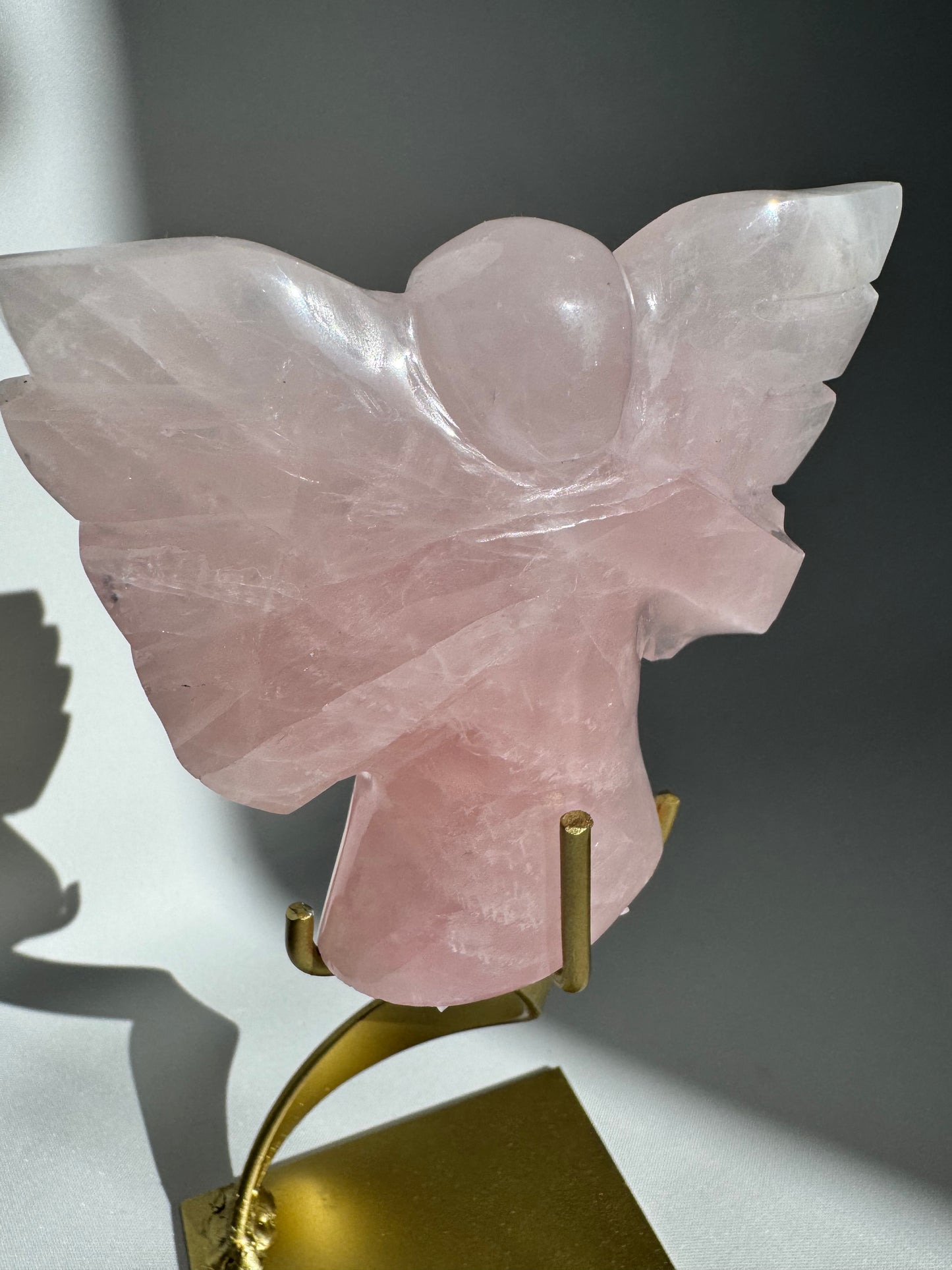 Hand Carved Rose Quartz Angel #14 - Love & Healing Stones |Crystals NZ