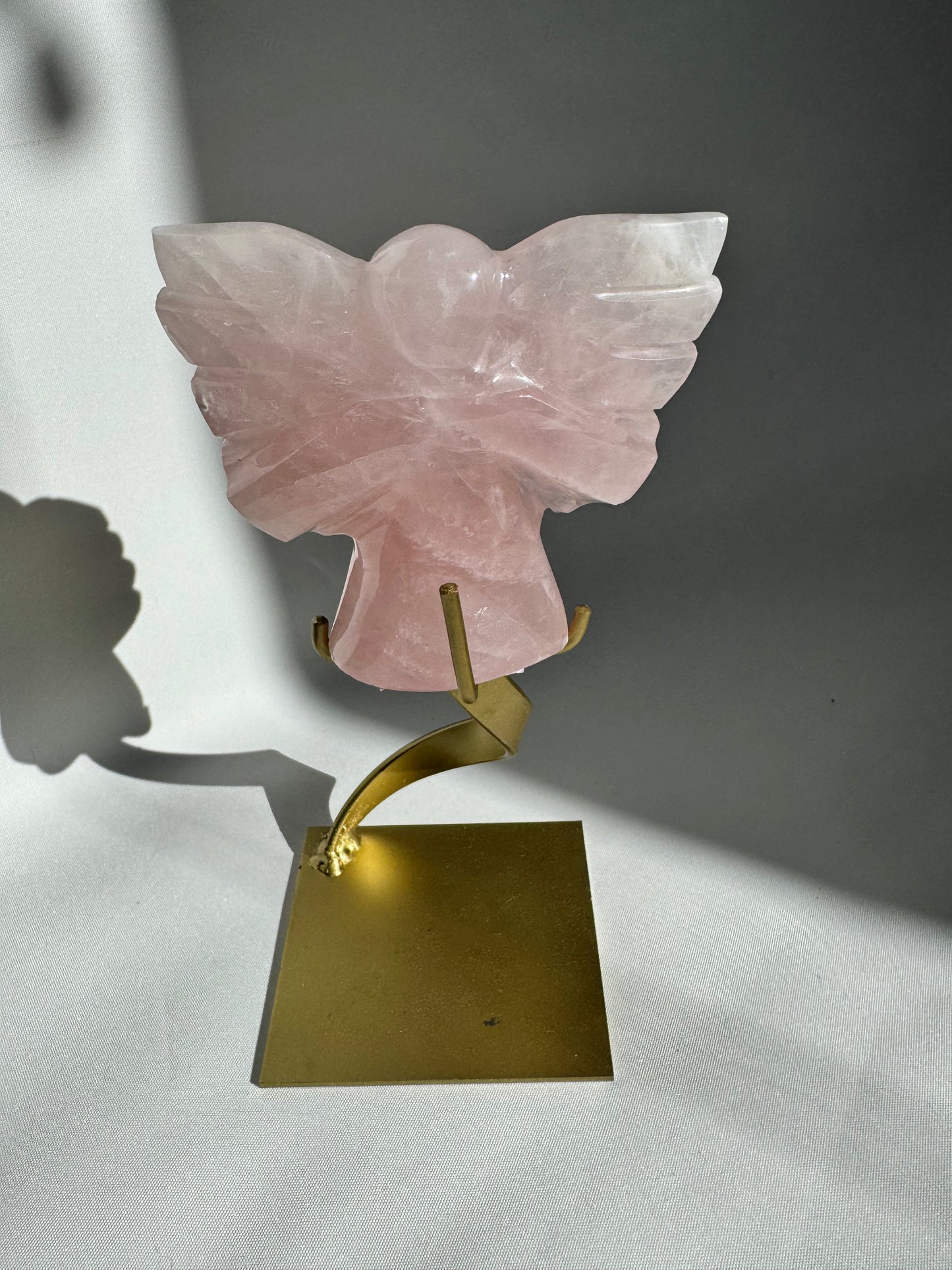 Hand Carved Rose Quartz Angel #14 - Love & Healing Stones |Crystals NZ