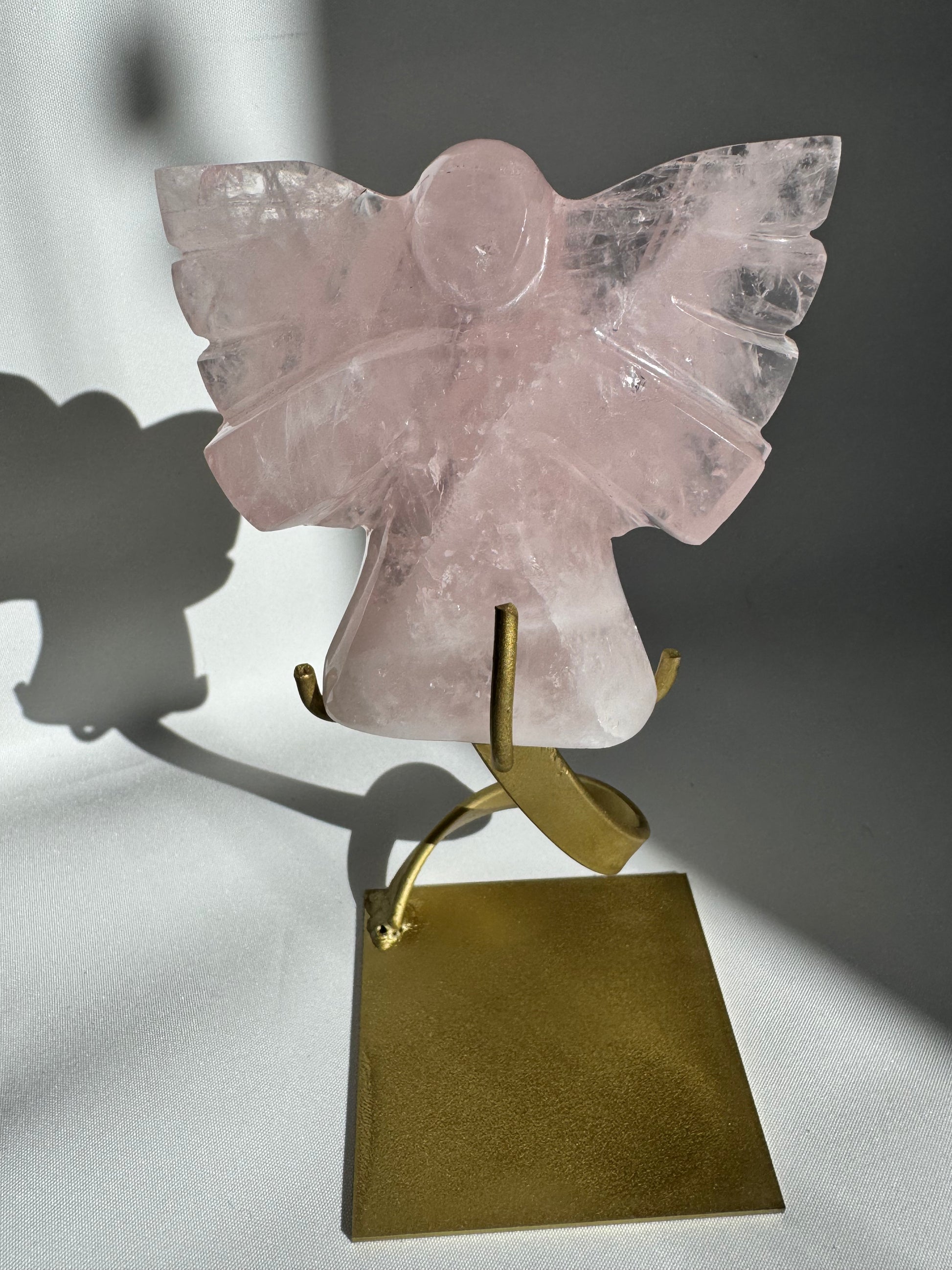 Celestial Rose Quartz Angel | Bespoke Crystals NZ