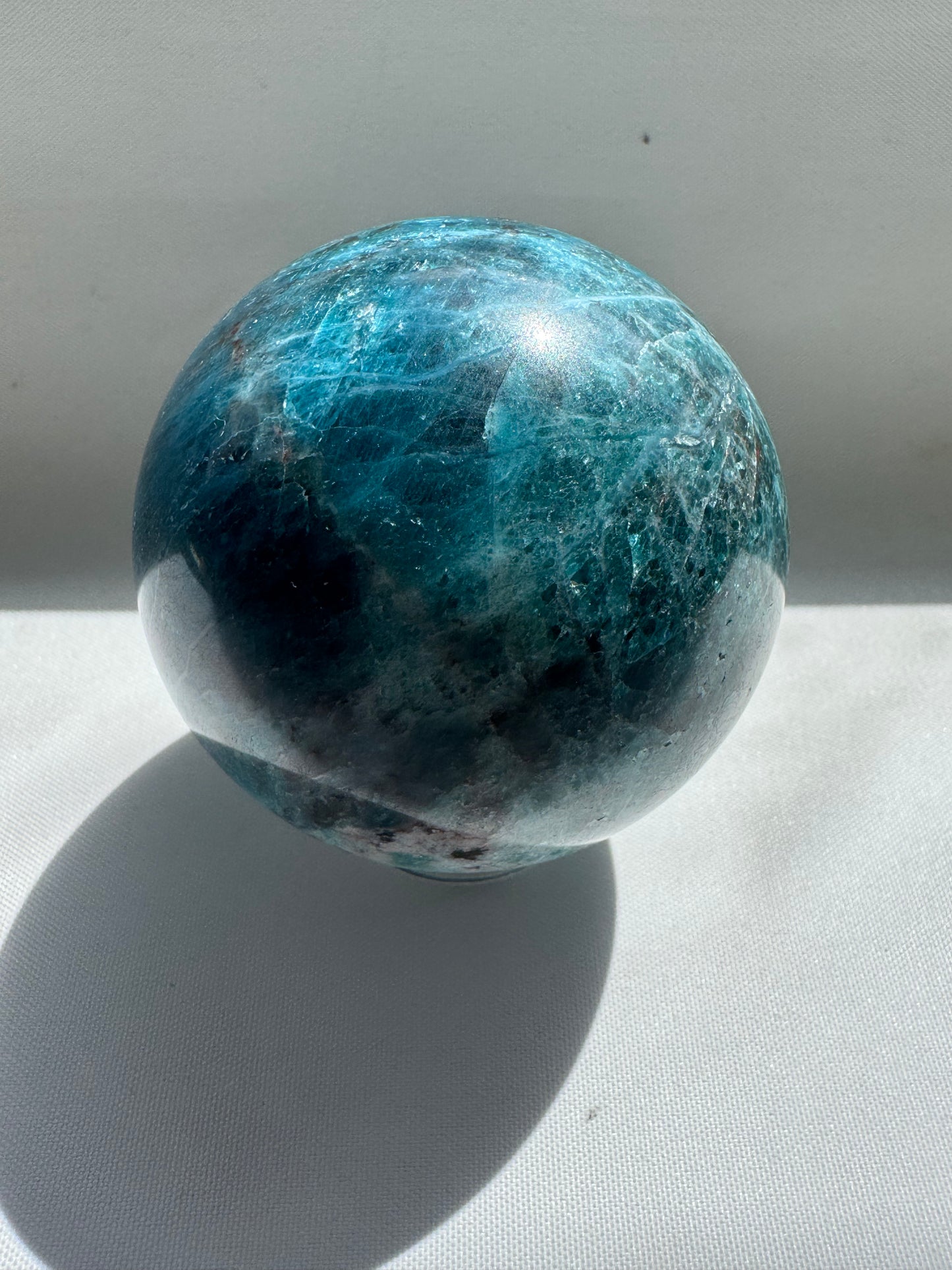 Blue Apatite Sphere