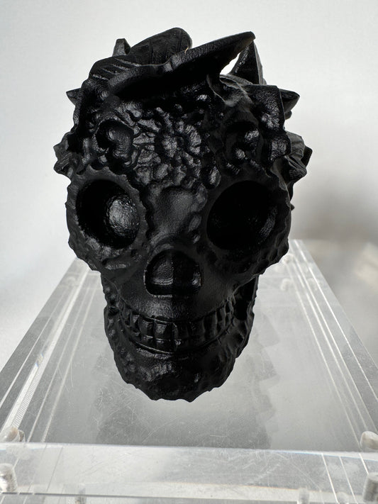 Black Obsidian Skull