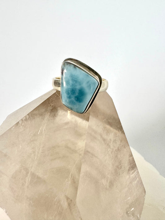 Larimar Crystal Ring #1 | Bespoke Crystals 