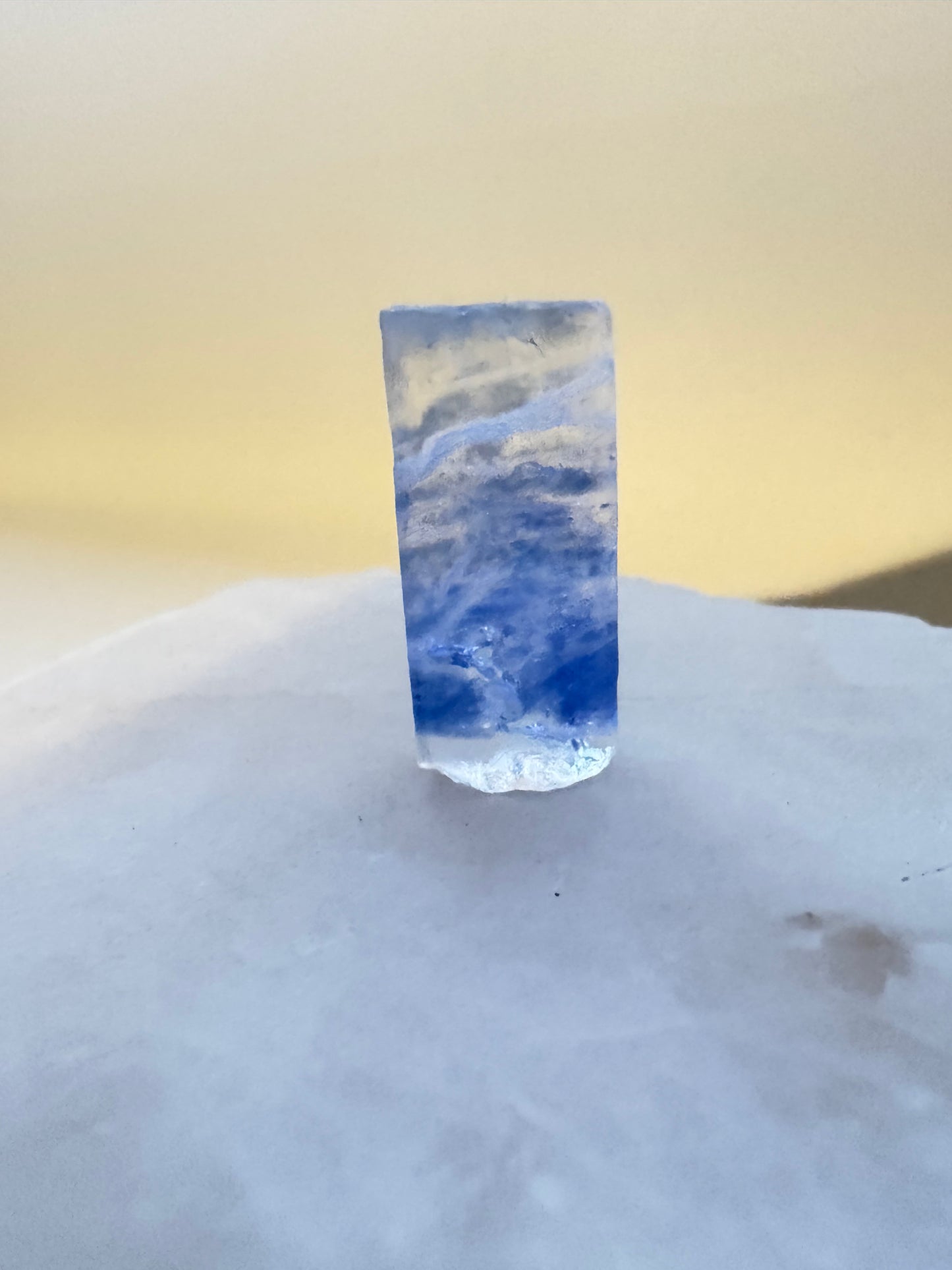 Rare Blue Halite Crystal Specimen