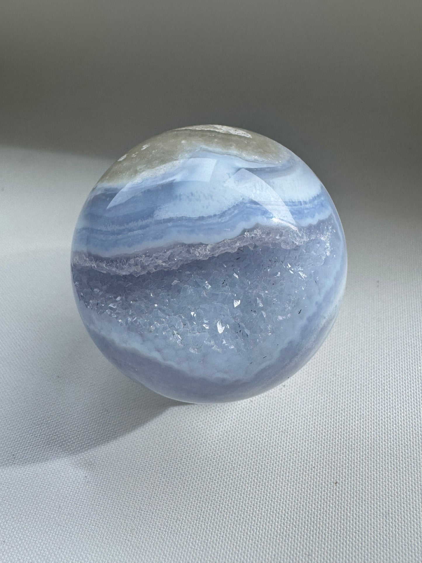Discover Blue Lace Agate Druzy Spheres for Tranquil Energy