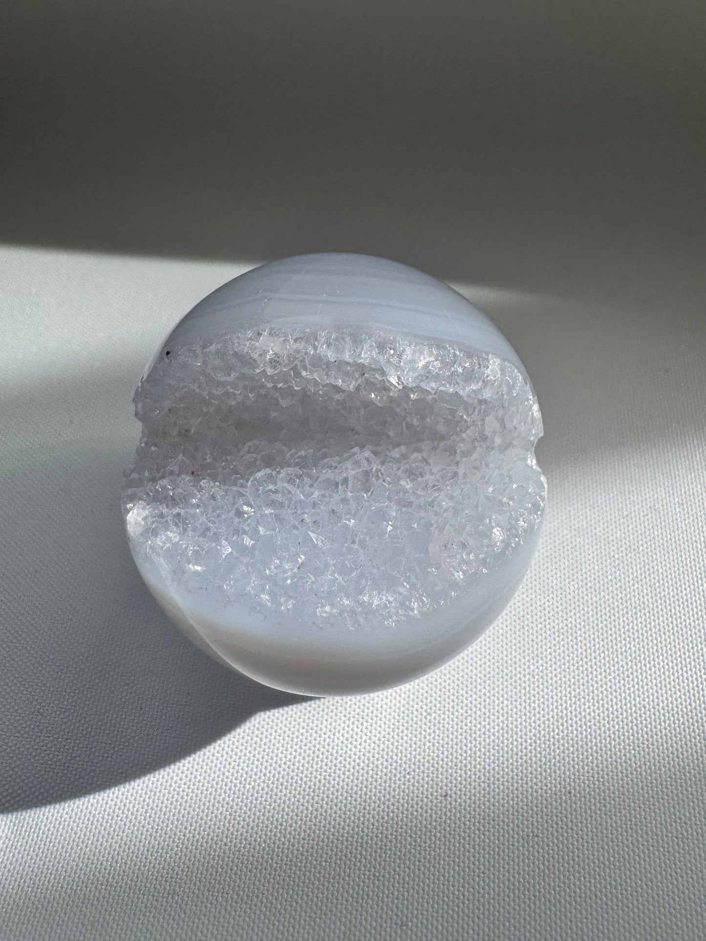 Discover Blue Lace Agate Druzy Spheres for Tranquil Energy