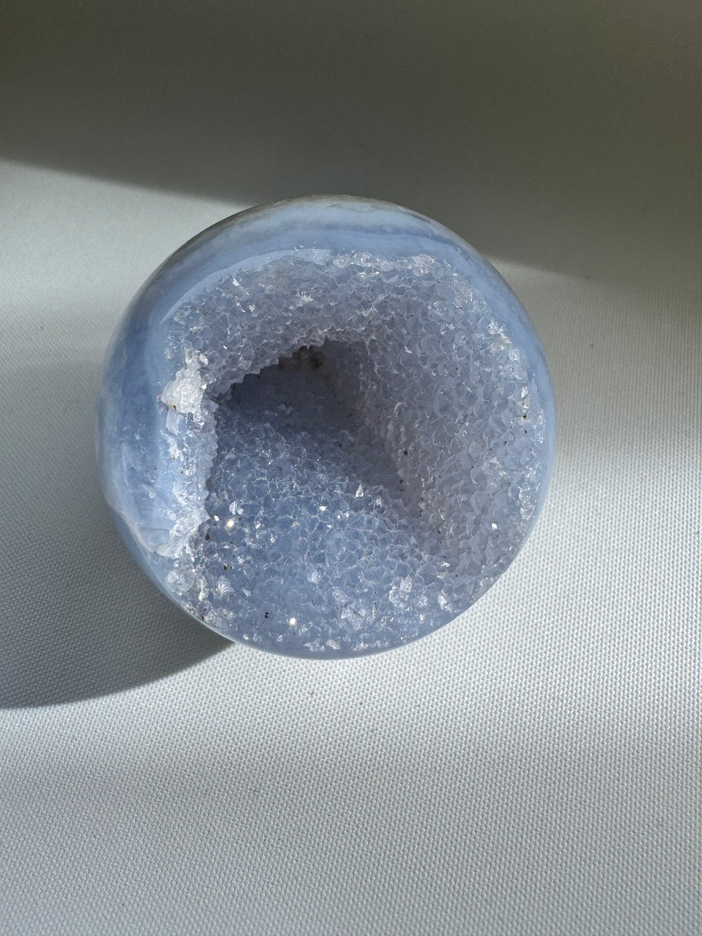 Discover Blue Lace Agate Druzy Spheres for Tranquil Energy