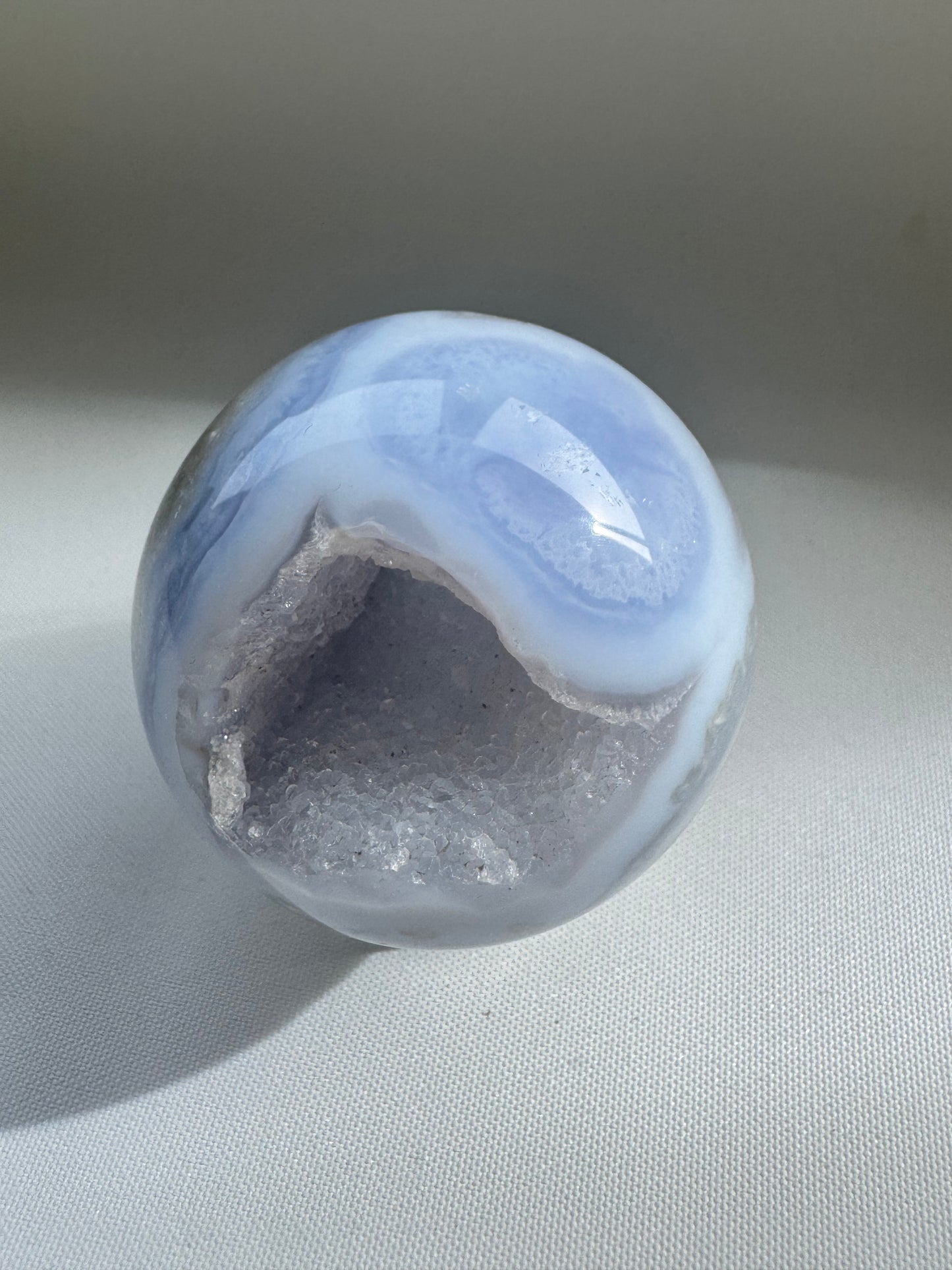 Discover Blue Lace Agate Druzy Spheres for Tranquil Energy