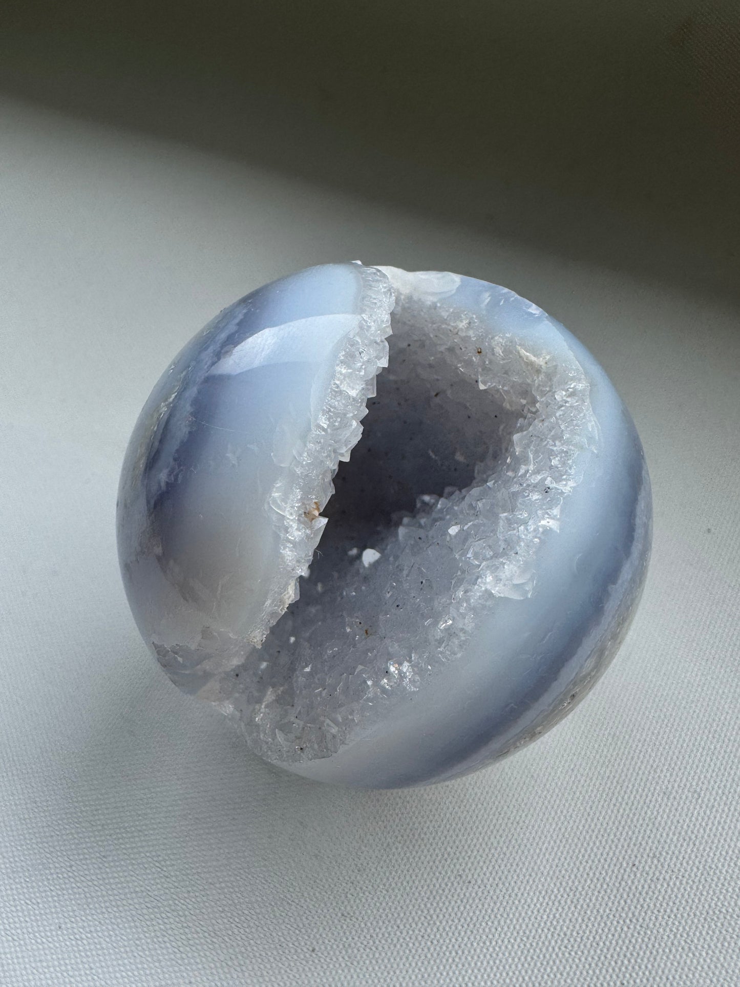 Discover Blue Lace Agate Druzy Spheres for Tranquil Energy