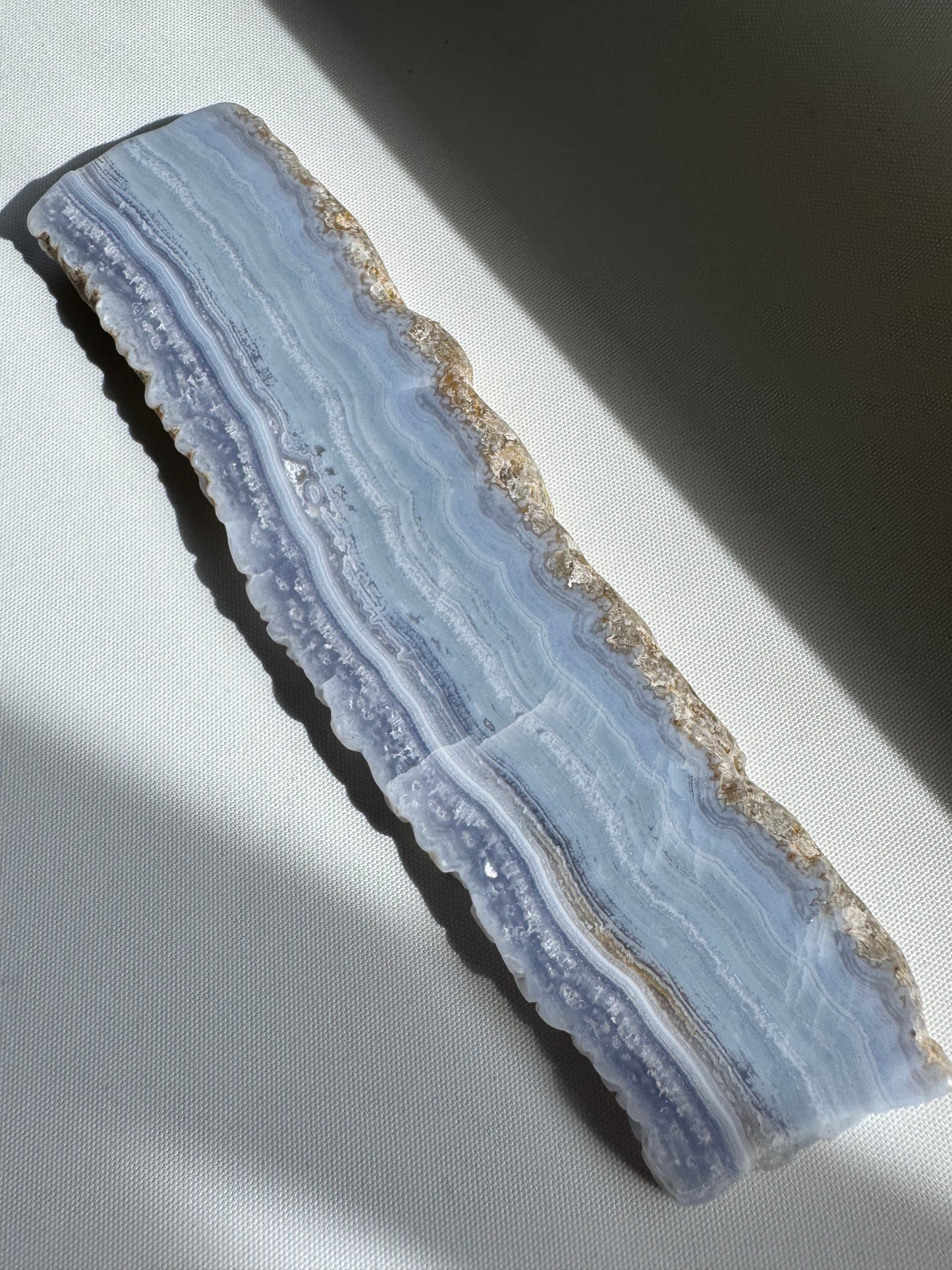 Blue Lace Agate Slab for Calm Communication and Inner Peace