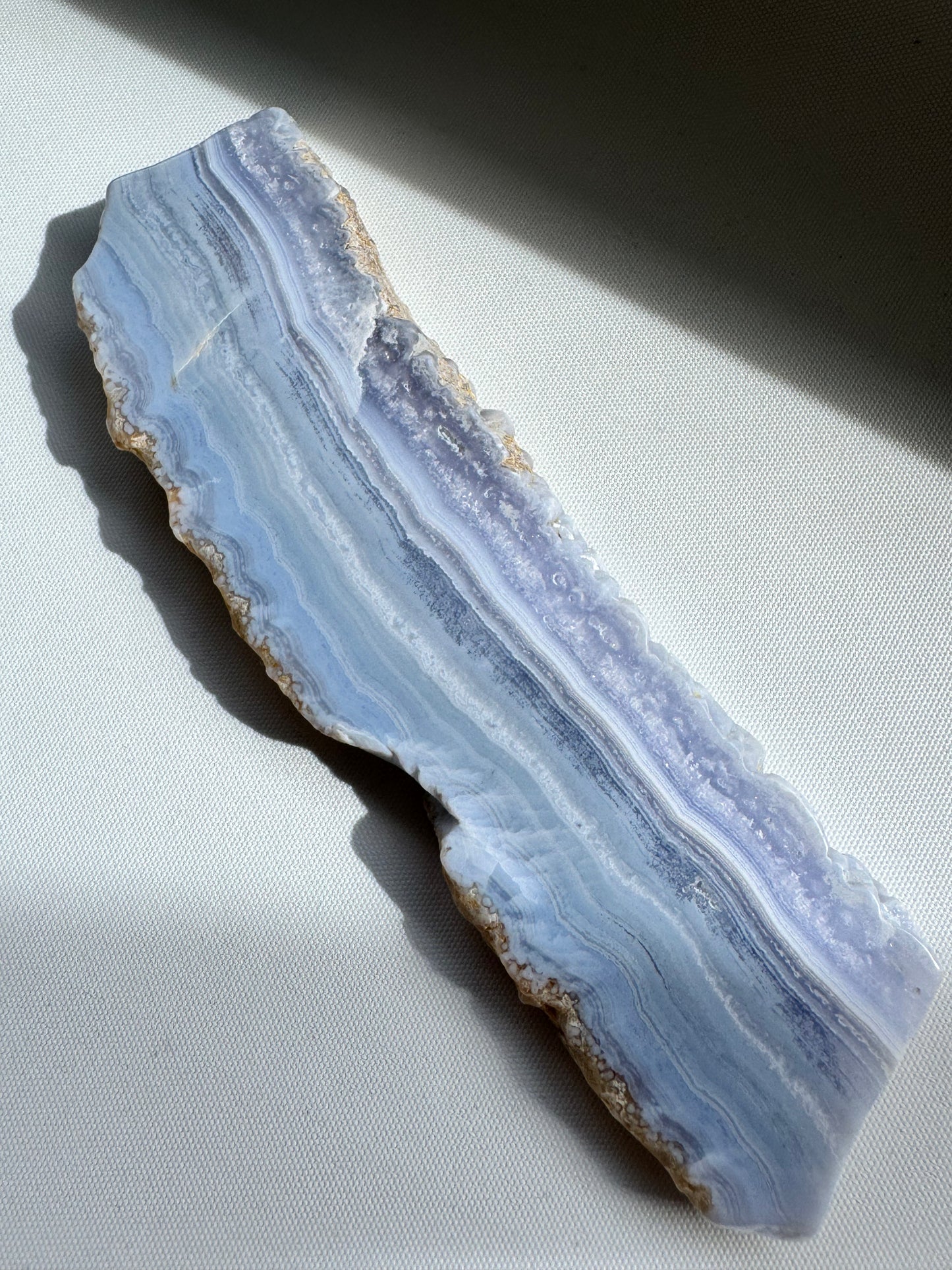 Blue Lace Agate Slab for Calm Communication and Inner Peace