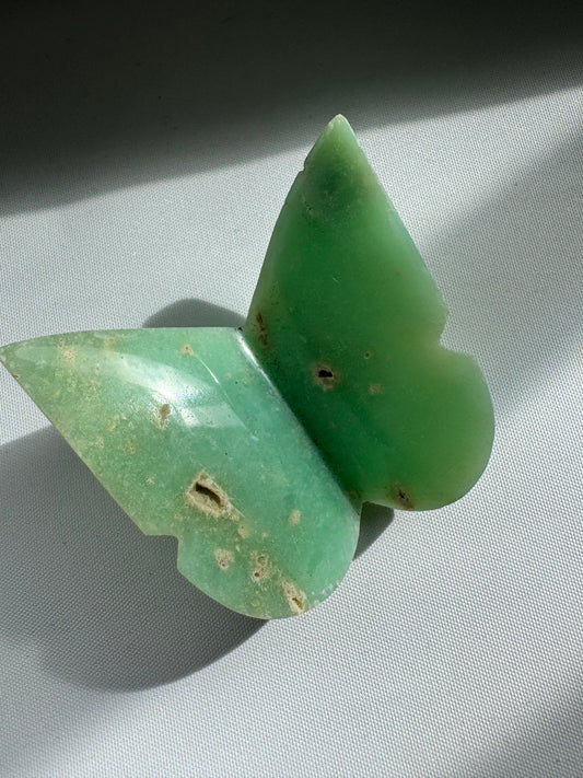Chrysoprase Butterfly| Crystal for Self-Love & Healing