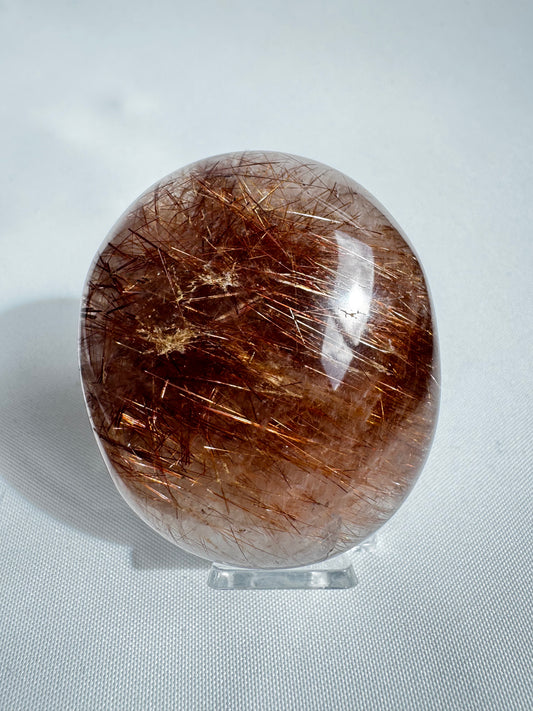 Red Rutile in Quartz Lense #1| Bespoke Crystals
