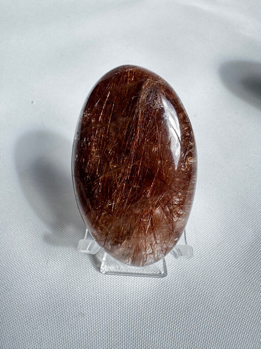 Red Rutile in Quartz Lense #4 | Bespoke Crystals