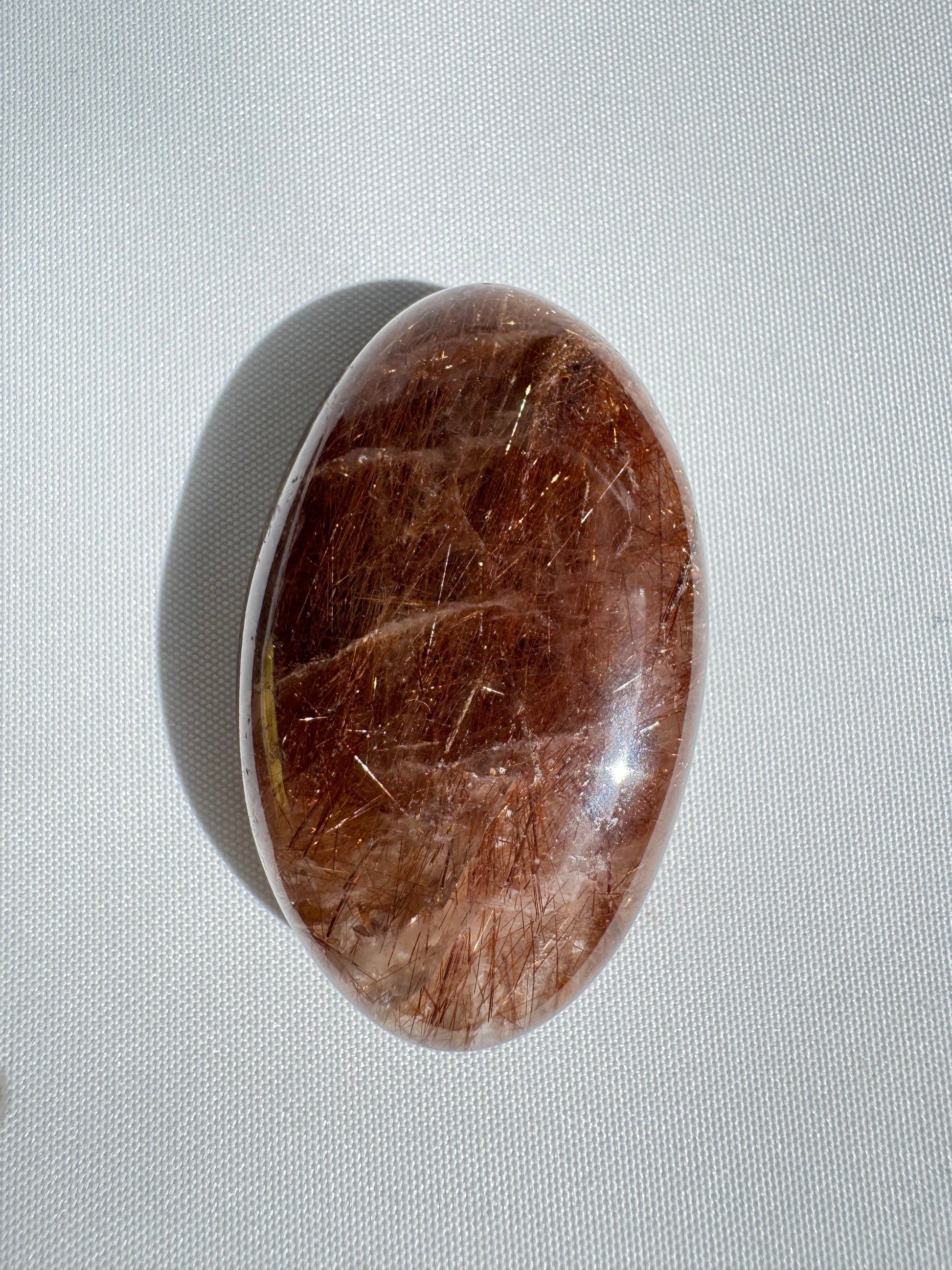 Red Rutile in Quartz Lense #4 | Bespoke Crystal