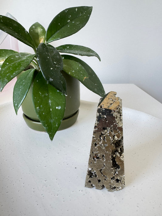 Pyrite Crystal Obelisk #5 | Bespoke Crystals 