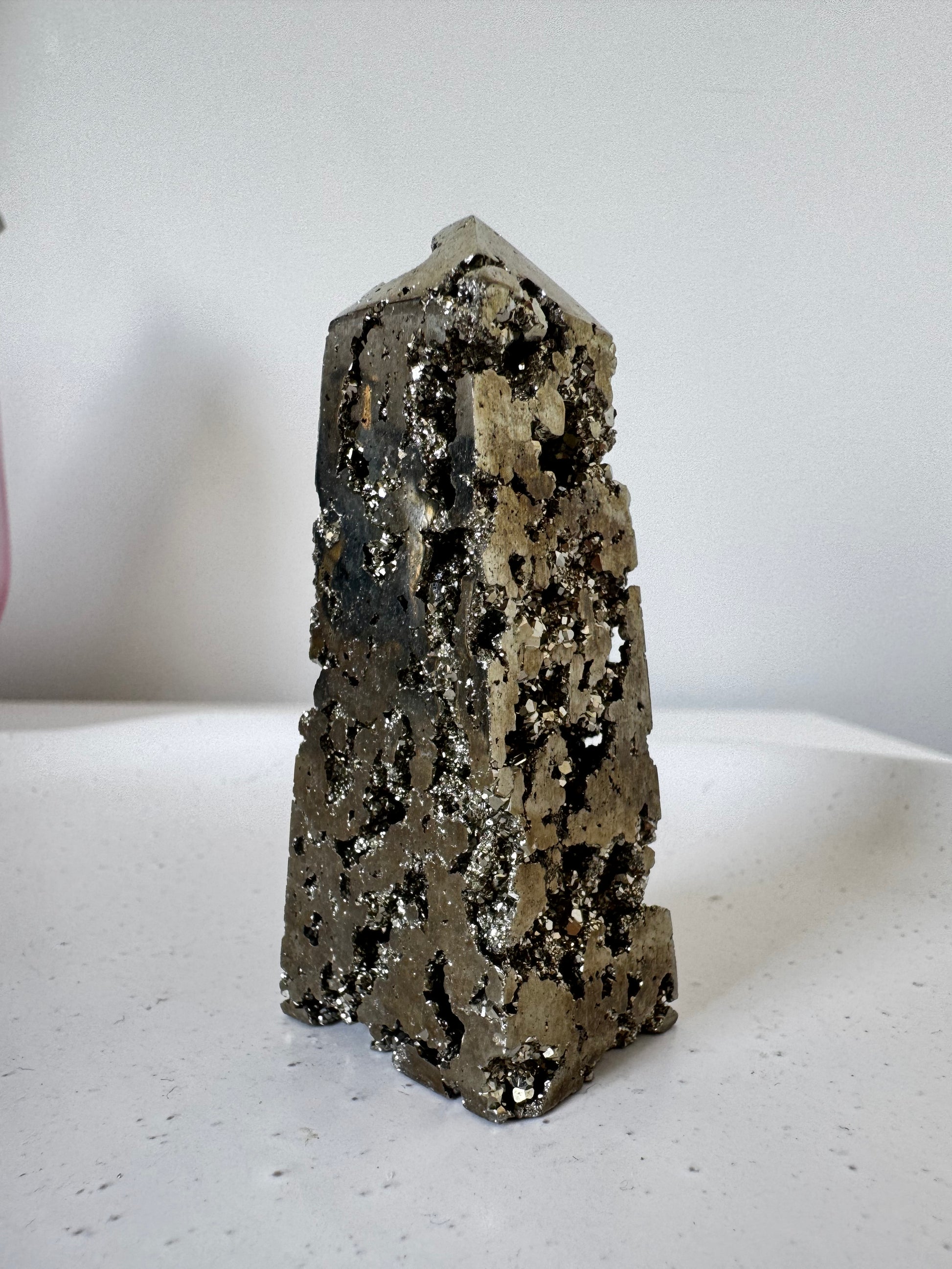 Pyrite Crystal Obelisk #5 | Abundance | Bespoke Crystals 