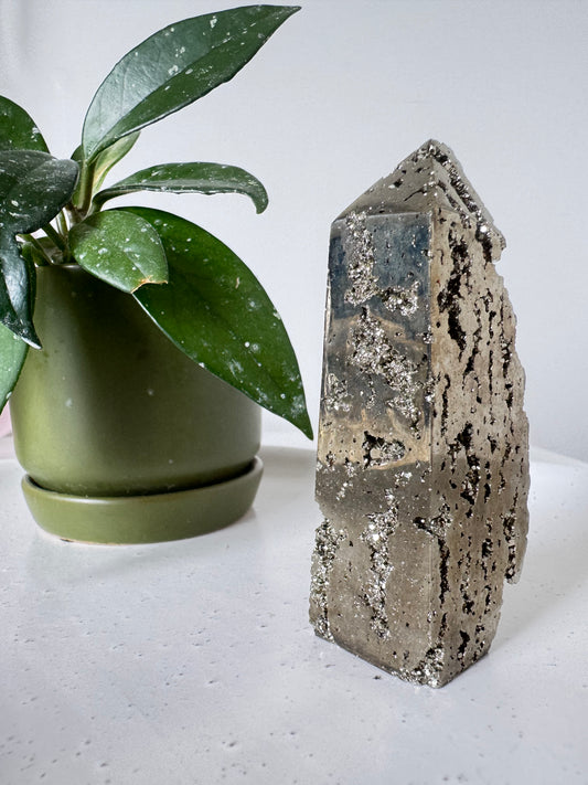 Pyrite Crystal Obelisk #3| Bespoke Crystals NZ