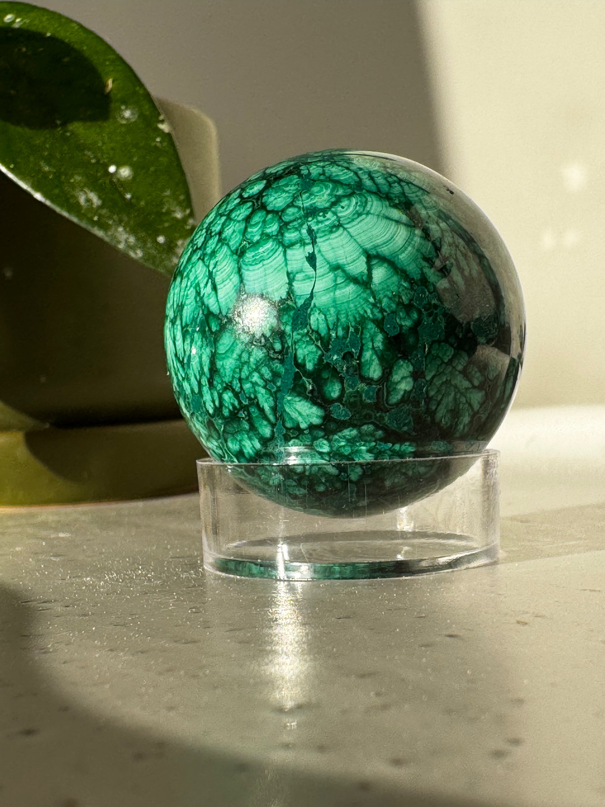 Malachite Sphere #2 | Bespoke Crystals NZ