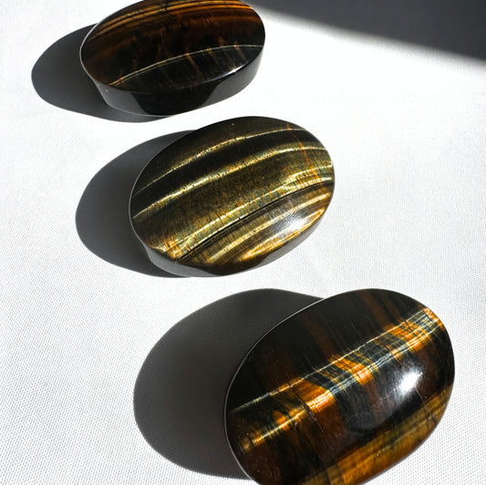Blue Tigers Eye Palmstone | Bespoke Crystals NZ
