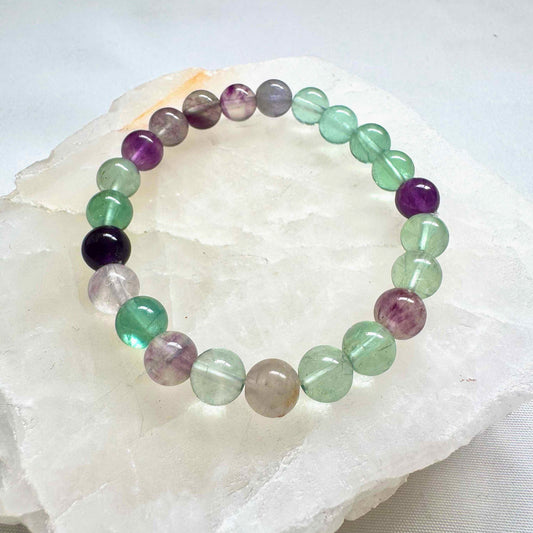 Rainbow Fluorite Bracelet 8mm | Bespoke Crystals 