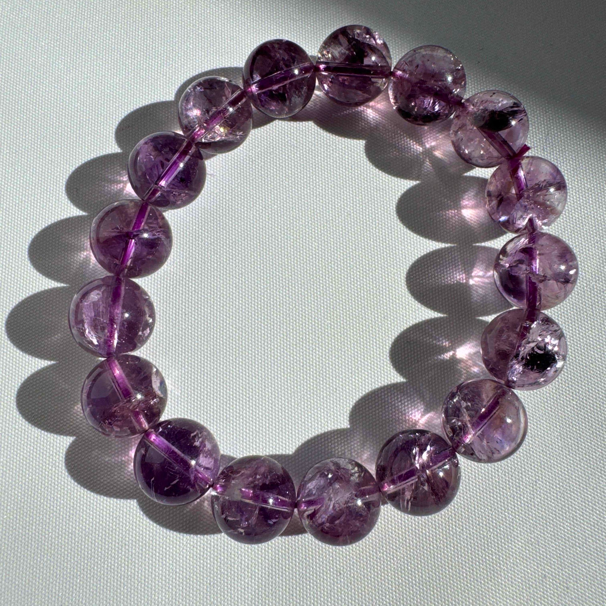 Amethyst Ice Bracelet 12mm | Bespoke Crystals 