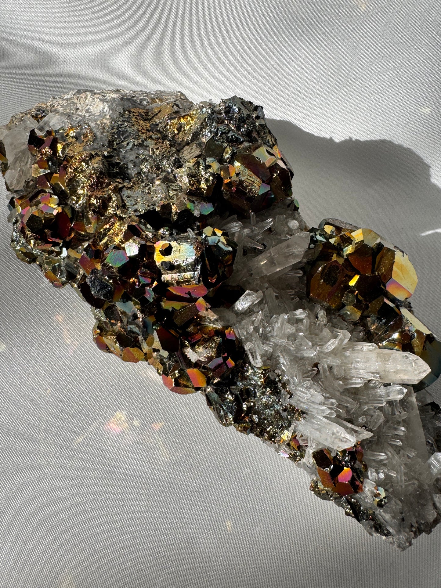 Chalcopyrite on Quartz