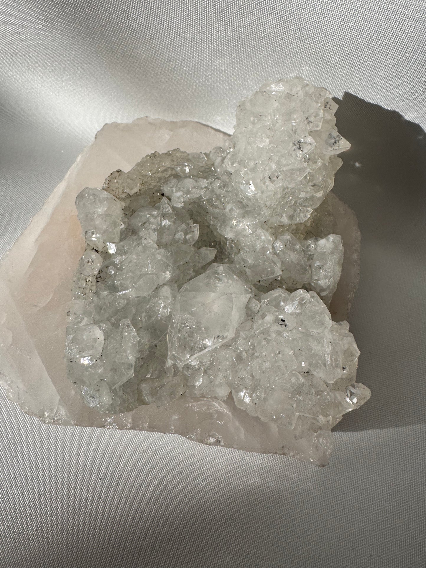 Diamond Apophylite with Flowers