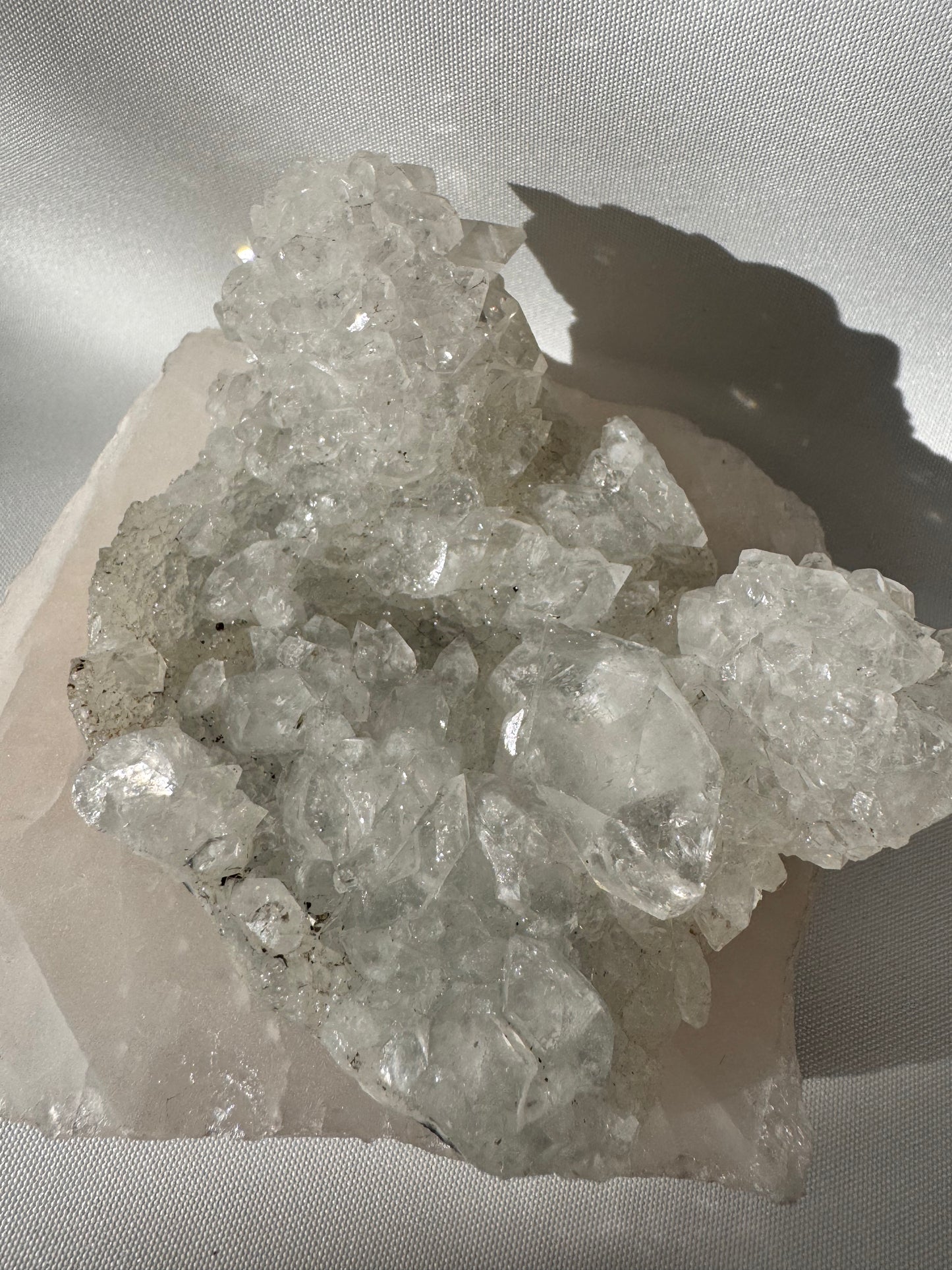 Diamond Apophylite with Flowers
