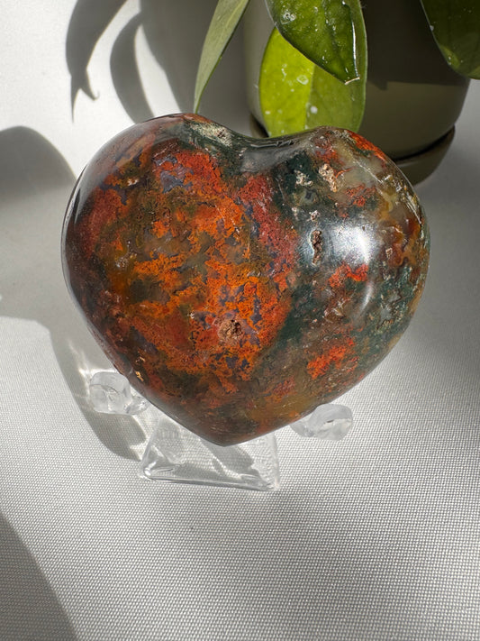 Ocean Jasper Crystal Heart #1