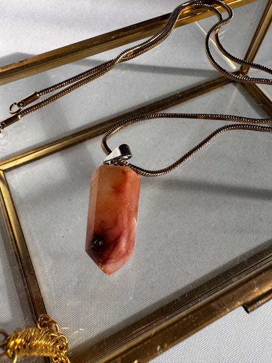 Red Amphibole Quartz Pendant |Bespoke Crystals