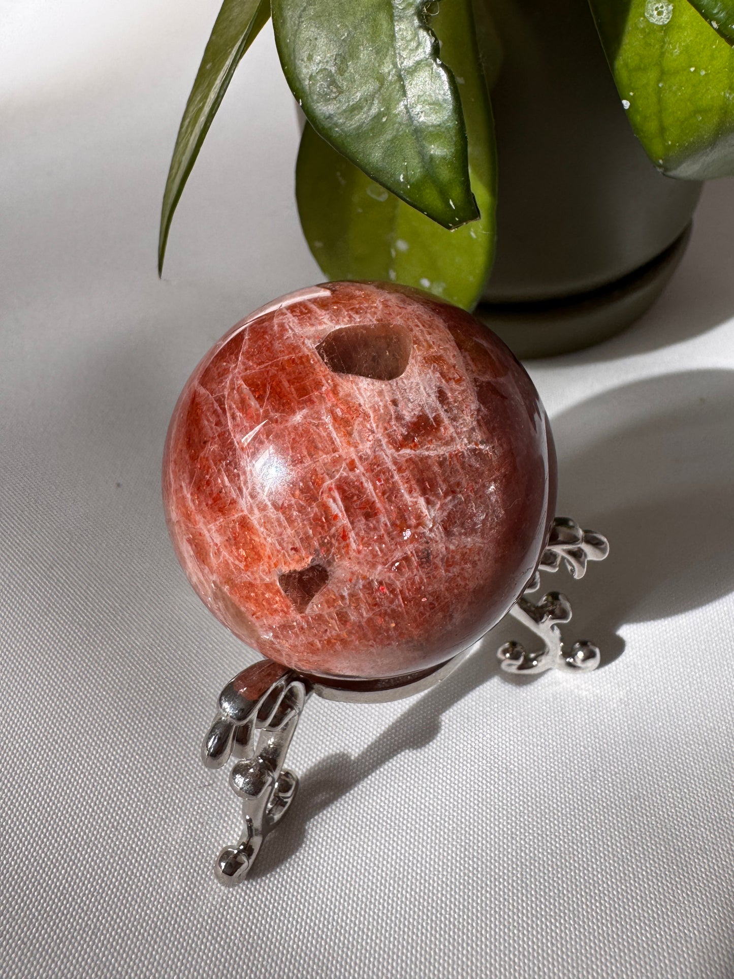 Tanzanian Sunstone Moonstone Smoky Quartz Sphere #3 | Rare Crystal NZ | Bespoke Crystals