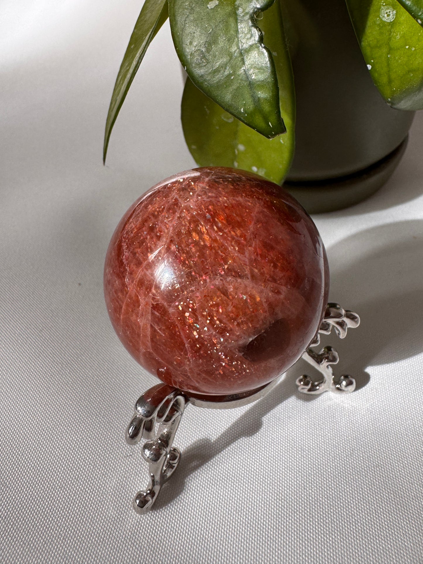 Tanzanian Sunstone Moonstone Smoky Quartz Sphere #3 | Rare Crystal NZ | Bespoke Crystals