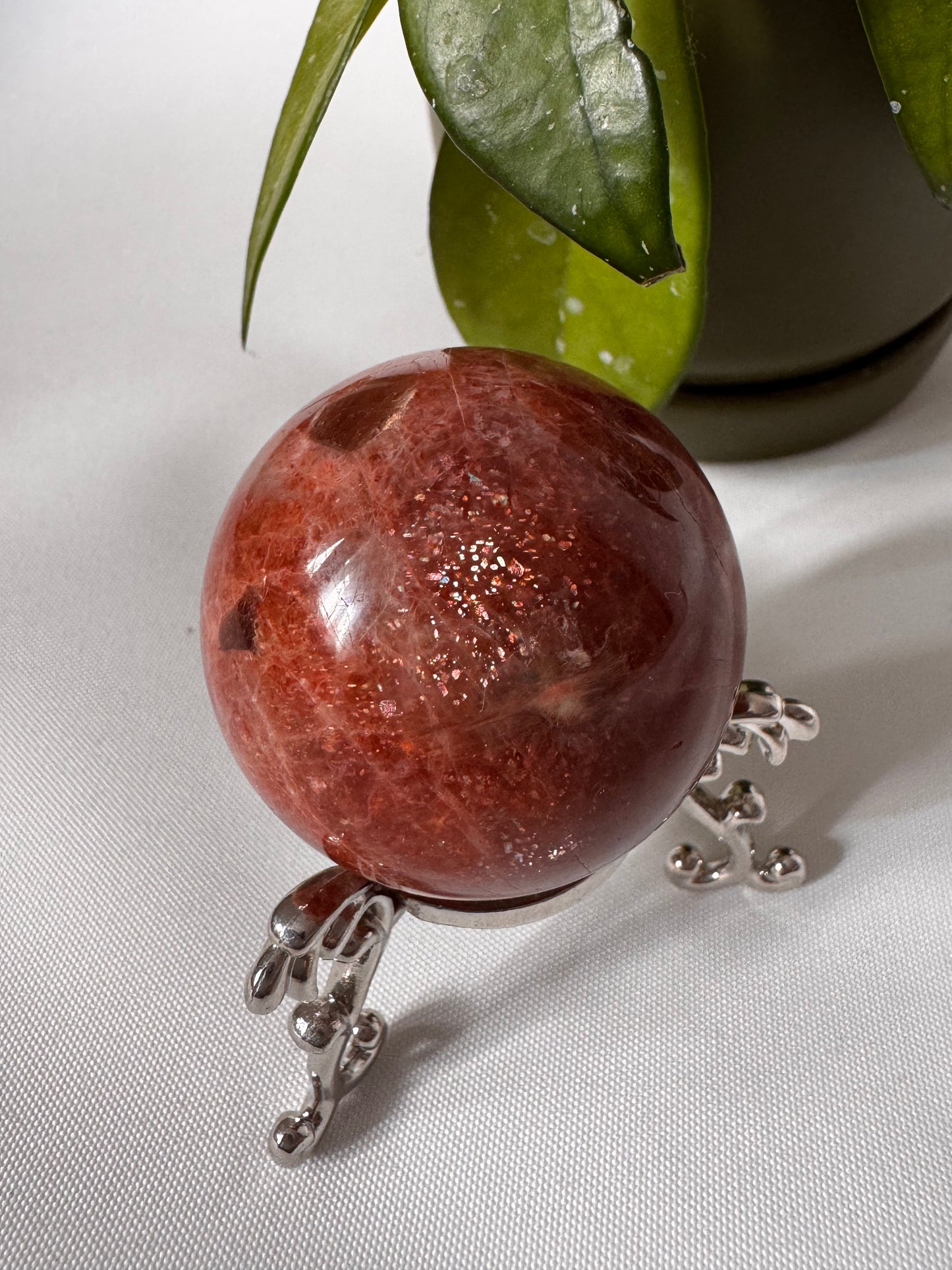 Tanzanian Sunstone Moonstone Smoky Quartz Sphere #3 | Rare Crystal NZ | Bespoke Crystals