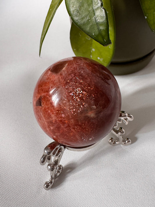 Tanzanian Sunstone Moonstone Smoky Quartz Sphere #3 | Rare Crystal NZ | Bespoke Crystals