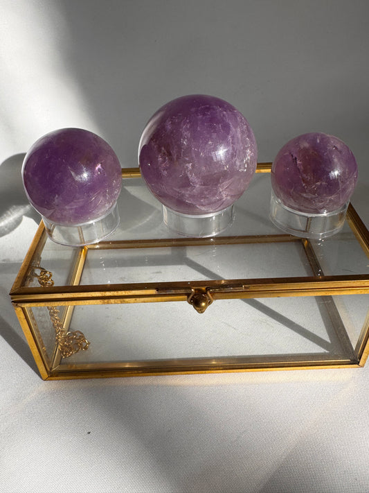 Amethyst Crystal Sphere – Healing Stone for Calm